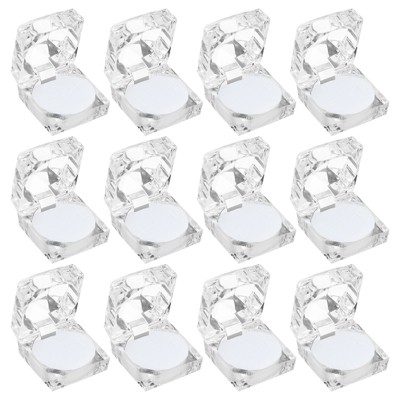 Unique Bargains Clear Plastic Foam Insert Jewelry Boxes Jewelry Storage