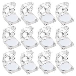 Unique Bargains Clear Plastic Foam Insert Jewelry Boxes Jewelry Storage - 1 of 4