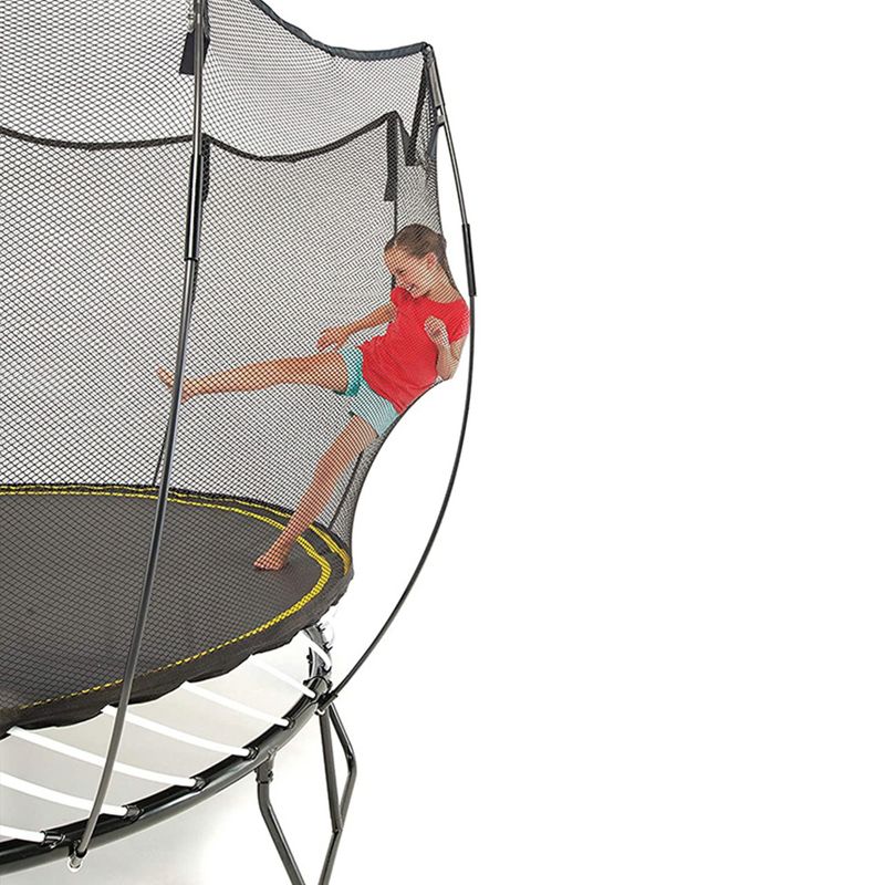 Springfree Trampoline Kids Large Square Trampoline with Safety Enclosure Net and SoftEdge Jump Bounce Mat for Outdoor Backyard Bouncing, 4 of 11