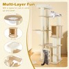 Tangkula 71" Tall Cat Tree w/Cozy Perch Condo Space Capsule 4.6" Scratching Posts - 4 of 4