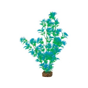 GloFish Green and Blue Extra-Large Fluorescent Under Blue LED Light Decor Aquarium Plant - 1 of 1