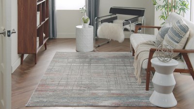 Abstract Mineral Tones 9'3" x 12'9" Synthetic Area Rug