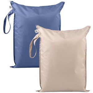 2 Pack Reusable Waterproof Wet Bags, Mess-Proof for Swimsuits, Baby Towels & Beach Essentials - 1 of 4