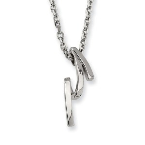 Black Bow Jewelry Women's Stainless Steel Modern Twist Necklace - 1 of 3