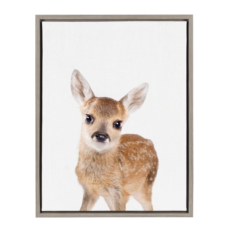18" x 24" Sylvie Animal Studio Deer Framed Canvas by Amy Peterson - Kate & Laurel All Things Decor, 1 of 6