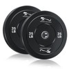 2-Inch Weight Plates Set, Bumper Plates With Steel Insert for Strength Training, Rubber Weight Plates for Barbell Home Gym - 2 of 4
