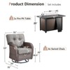 Buenhomino 5 Pieces Patio Wicker Furniture Set - 4 Outdoor Swivel Rocker Glider Chairs with Propane Fire Pit Table - 4 of 4