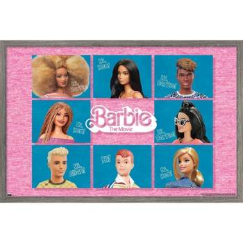 Trends International Mattel Barbie: The Movie - Hi Grid Framed Wall Poster Prints