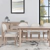 GDFStudio Felix Armless Upholstered Fabric and Hardwood Dining Chair (Set of 2) - 2 of 4