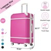 28 IN Luggage 1 Piece with TSA lock , Expandable Lightweight Suitcase Spinner Wheels, Vintage Luggage - 3 of 4