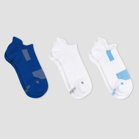 Hanes Premium Men's Nylon Performance Heel Shield Socks 3pk - Blue 6-12 :  Target