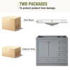 ChicFurnit 36 Inch Bathroom Vanity with Sink Shaker Style Freestanding Storage Cabinet with 4 Soft Close Drawers for Bathroom, 18"*36"*34.5" - 4 of 4