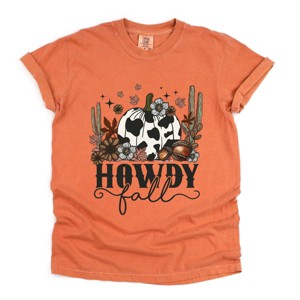 Simply Sage Market Howdy Fall Pumpkin Garment Dyed Tee - 1 of 4