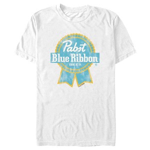 Men's Pabst Yellow Blue Ribbon Logo T-Shirt - 1 of 4