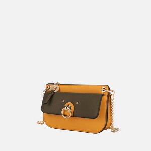 MKF Collection Jill Vegan Leather Color Block Crossbody Handbag by Mia K - 1 of 4