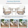 Whisen 3-piece Outdoor Chair&Table Set Chat Set 2-person Rattan Seating Group - 4 of 4