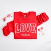 Simply Sage Market Women's Graphic Sweatshirt Love Vibes Varsity - 3 of 3