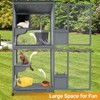 69 inch Wooden Catio Outdoor Cat Enclosure, Indoor and Outdoor Catio with Waterproof Roof and Resting Boxes & Fixable Wheels - 2 of 4
