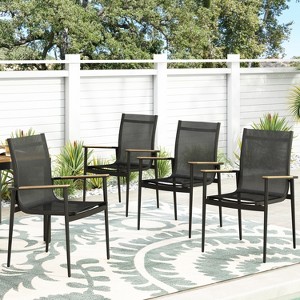 Christopher Knight Home Dorothy Modern Outdoor Mesh and Aluminum Dining Chairs - 1 of 4