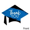 Big Dot of Happiness Blue Grad - Best is Yet to Come - Shaped Thank You Cards - Royal Blue Grad Party Thank You Note Cards with Envelopes - Set of 12 - 3 of 4