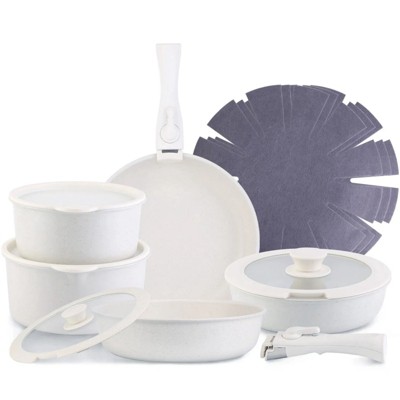 LunaLulink 17 Piece Non-Stick Cookware Set Induction Kitchen Cookware Set For all stovetops