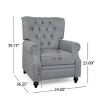 GDFStudio Welch Contemporary Tufted Pushback Recliner with Nailhead Accents - 3 of 4