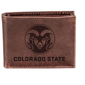 Evergreen NCAA Colorado State Rams Brown Leather Bifold Wallet Officially Licensed with Gift Box - 1 of 1