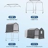 GustoWave 6x8FT Outdoor Portable Storage Shed with Roll-Up Door for Motorcycle, Garden and Tools - 3 of 4