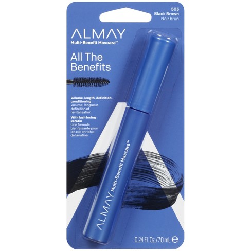 Almay Multi-benefit Eye Waterproof Mascara - Formula - Black Brown - 0.24 Oz : Target