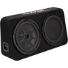 Kicker 48TCWRT102 CompRT 10" subwoofer in thin profile enclosure, 2ohm with 46CXA4001 Amp & Speaker Wire Bundle - 2 of 4