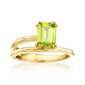 Ross-Simons 1.30 Carat Peridot Wrap Ring in 18kt Gold Over Sterling - 1 of 4