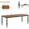 Dining Room Table 6, 70.9'' Mid Century Kitchen Table Furniture with Metal Frame Heavy Duty Legs Waterproof Industrial Rectangle Dining Table (Retro) - 2 of 4