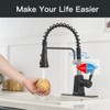 Single-Handle Pull-Down Sprayer 3 Spray High Arc Kitchen Faucet With Deck Plate - 4 of 4