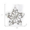 HomeRoots Set of Four Gold And Silver Handmade Faux Crystal And Metal Hanging Star Ornaments - 3 of 4
