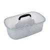 Granite Look Plastic Bath Tote Gray - Bath Bliss: Polypropylene Freestanding Shower Organizer, Dorm Essential - 2 of 3