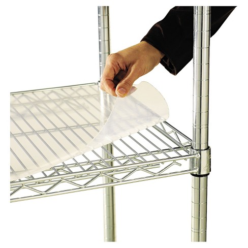 Shelf Liners for Wire Shelf System - Set of 4 in Clear 18 x 36 inch -  Plastic Wire Shelving Shelf Mats