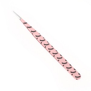 Unique Bargains Unique Bargains Women's Durable Lash Extension Tweezers Pink 1 Pc - 1 of 3