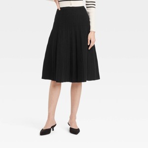 Women's Pleated Midi Sweater Skirt - A New Day™ - 1 of 3