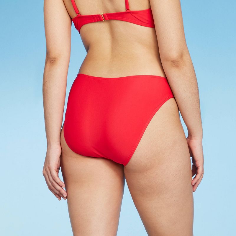 Women's Scoop Front High Leg Cheeky Bikini Bottom - Wild Fable™, 3 of 11