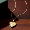 Ross-Simons 10kt Yellow Gold Floral Heart Locket Necklace - 3 of 4