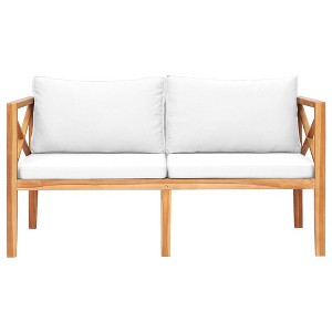 vidaXL Garden Bench Cream - 1 of 4