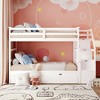Twin-Over-Twin Bunk Bed with Twin Size Trundle and 3 Storage Stairs - 2 of 4
