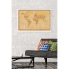 Trends International Antique World Map 2024 Framed Wall Poster Prints - 2 of 4