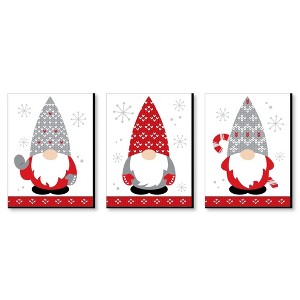 Big Dot of Happiness Christmas Gnomes - Holiday Wall Art Room Decor - 7.5 x 10 inches - Set of 3 Prints - 1 of 4
