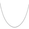Black Bow Jewelry 0.9mm 10k White Gold Diamond Cut Cable Chain Necklace - 3 of 4