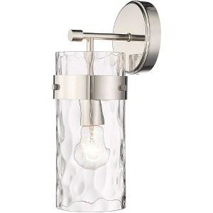 Fontaine 14" Glass Wall Sconce - Dimmable, Damp Rated, 1 Bulb, Elegant Design - 1 of 4