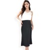 Anna-Kaci Women's Satin Midi Skirt With A-Line Silhouette And Elastic Waistband - 4 of 4