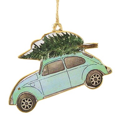 Abbott 3.25 In Beetle With Tree Bug Car Vintage Tree Ornaments