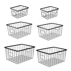 happimess Camden Vintage Industrial Handmade Wire Metal Nesting Storage Baskets - 1 of 4