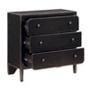 Crosby Contemporary 3 Rounded Edged Door Storage Chest Burnished Black - Treasure Trove: Pine & MDF, No Assembly Required - 3 of 4